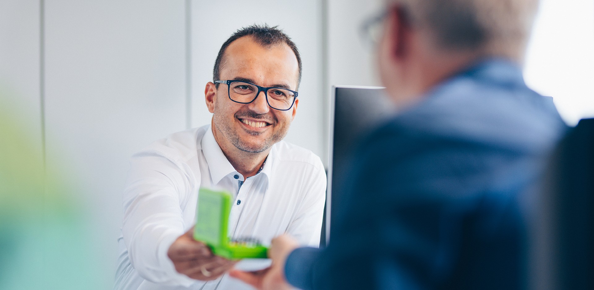 Product manager shows product